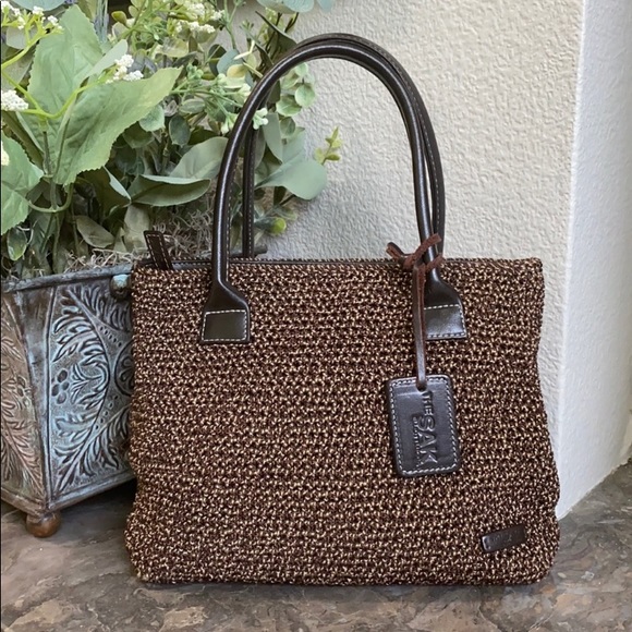 The Sak Elliot Luca Crocheted Satchel 10 x 8 x 4.5 - Picture 2 of 11